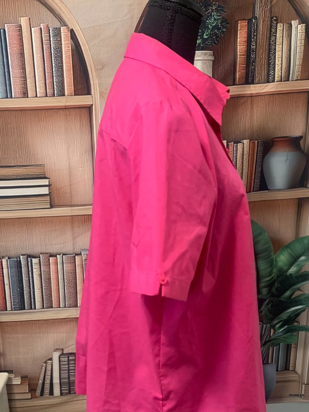 Pink Short Sleeve Collar Shirt - Picture 5 of 8